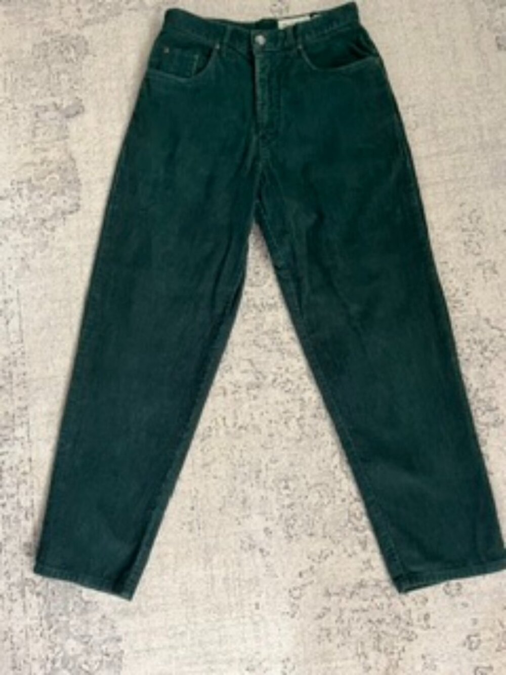 🧡3/$15 Eddie Bauer Green Corduroy High Waisted Pants Women's 8 Petite